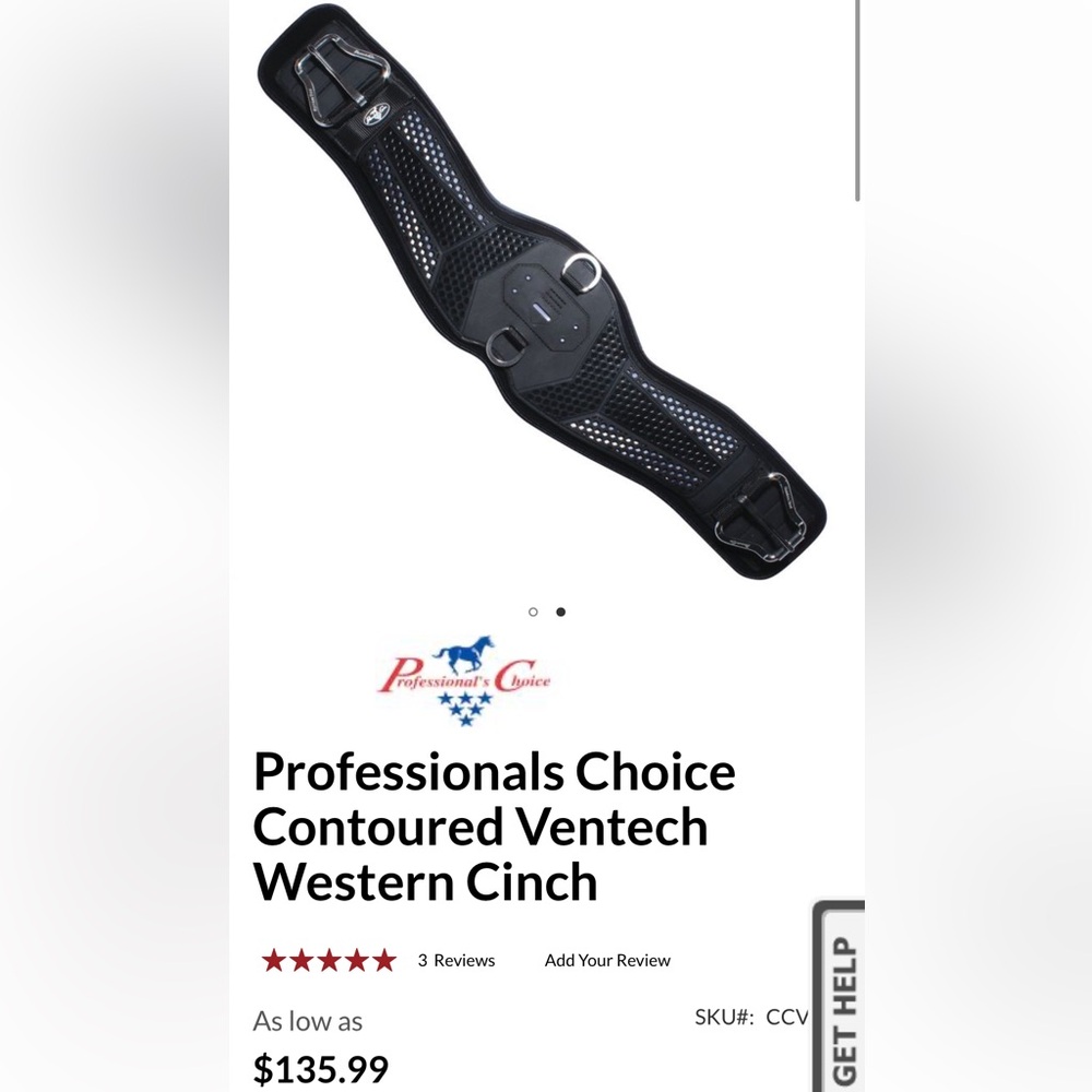Professional choice western girth